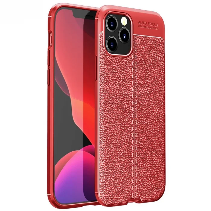 BUĞZ İphone 12 Pro Kılıf Auto Focus Kapak - Kırmızı