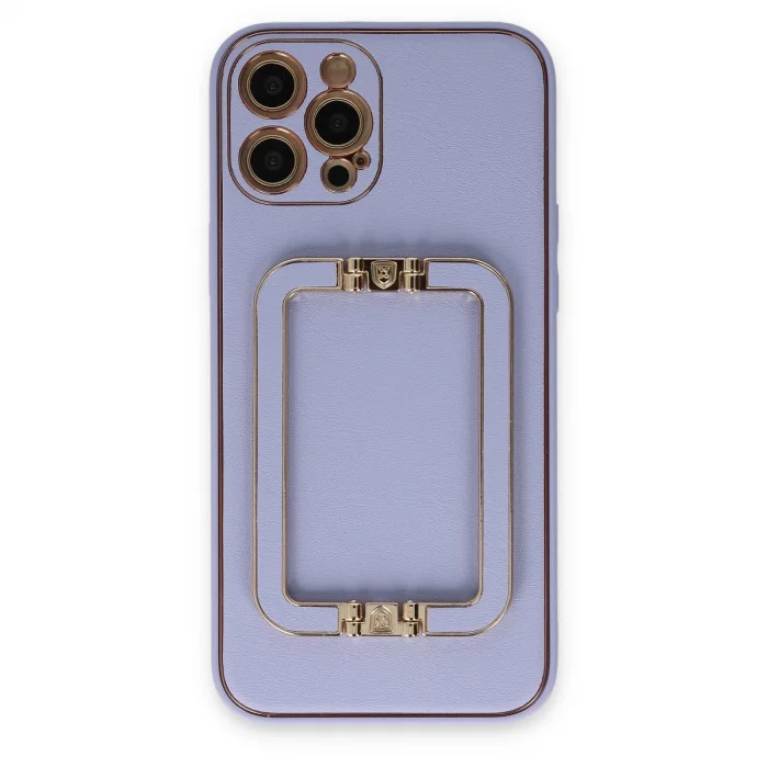 BUĞZ İphone 12 Pro Kılıf Coco Elit Kapak - Lila