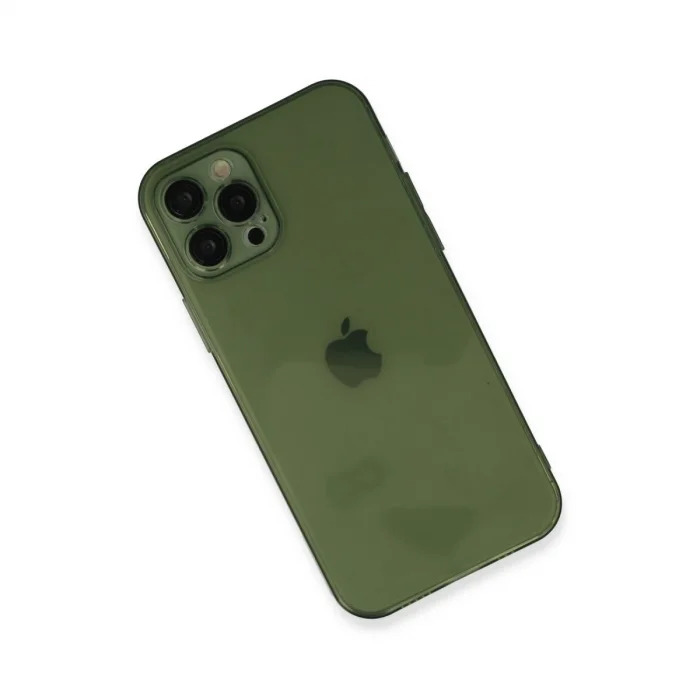 BUĞZ İphone 12 Pro Kılıf Fly Lens Silikon - Yeşil
