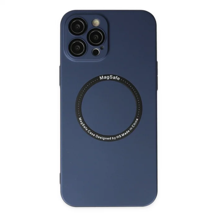 BUĞZ İphone 12 Pro Kılıf Jack Magneticsafe Lens Silikon - Lacivert