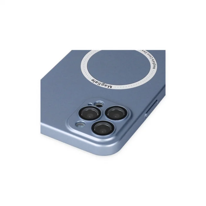 BUĞZ İphone 12 Pro Kılıf Jack Magneticsafe Lens Silikon - Sierra Blue