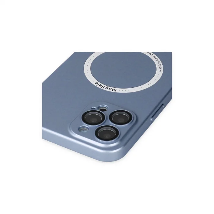 BUĞZ İphone 12 Pro Kılıf Jack Magneticsafe Lens Silikon - Sierra Blue