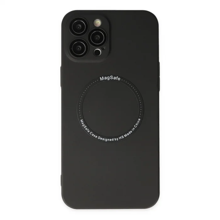 BUĞZ İphone 12 Pro Kılıf Jack Magneticsafe Lens Silikon - Siyah