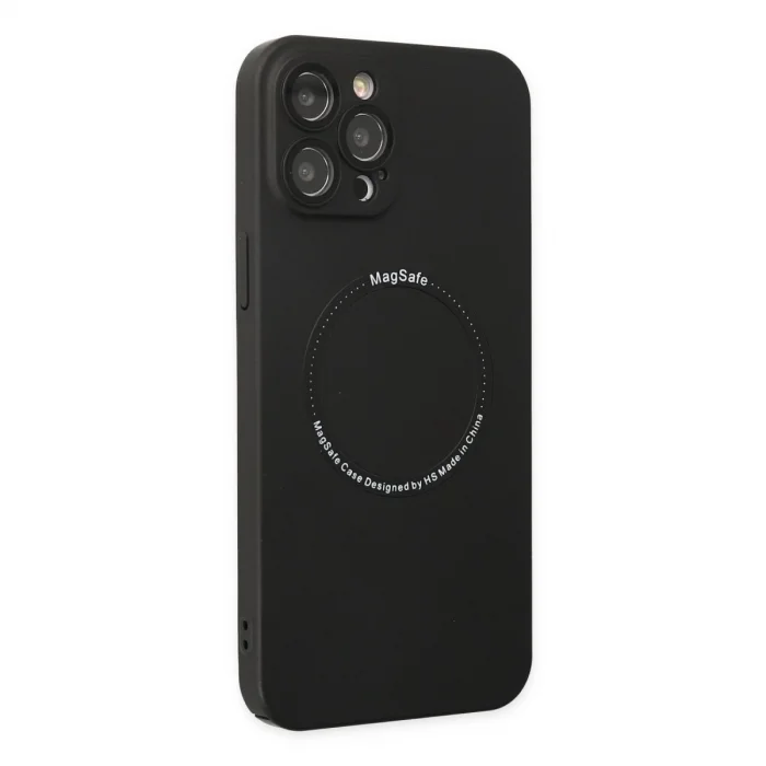 BUĞZ İphone 12 Pro Kılıf Jack Magneticsafe Lens Silikon - Siyah