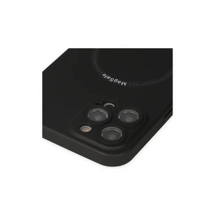 BUĞZ İphone 12 Pro Kılıf Jack Magneticsafe Lens Silikon - Siyah