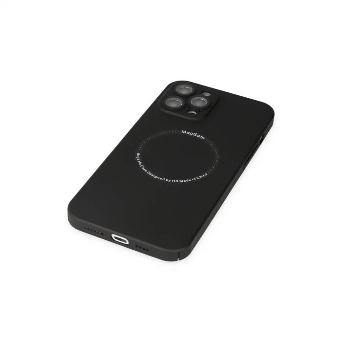 BUĞZ İphone 12 Pro Kılıf Jack Magneticsafe Lens Silikon - Siyah