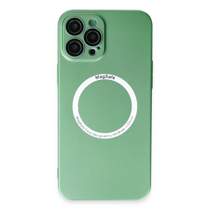 BUĞZ İphone 12 Pro Kılıf Jack Magneticsafe Lens Silikon - Yeşil