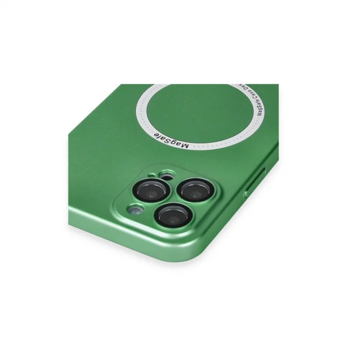 BUĞZ İphone 12 Pro Kılıf Jack Magneticsafe Lens Silikon - Yeşil