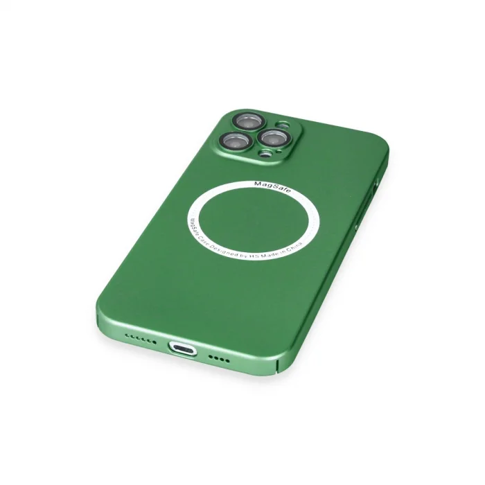 BUĞZ İphone 12 Pro Kılıf Jack Magneticsafe Lens Silikon - Yeşil