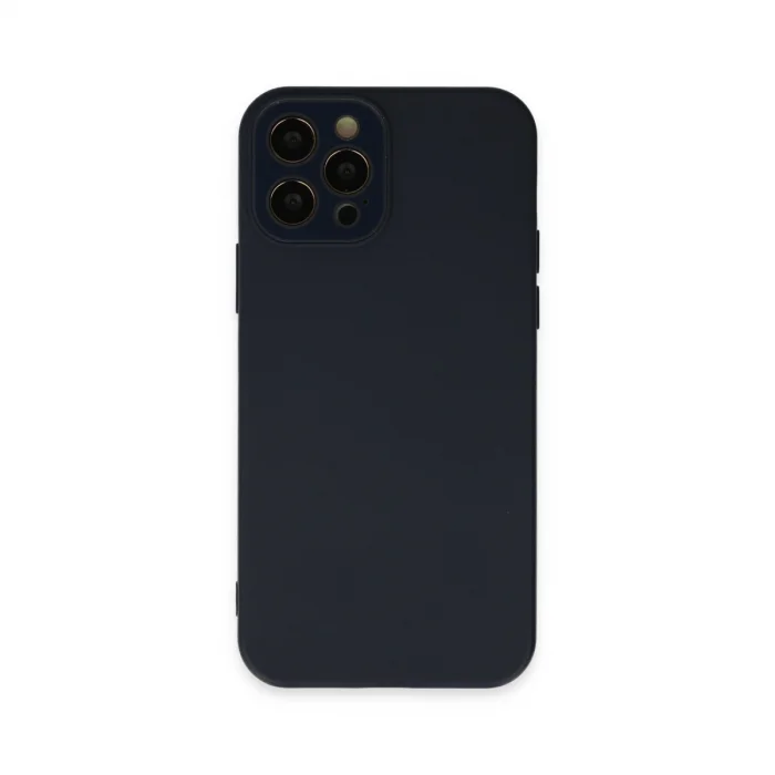 BUĞZ İphone 12 Pro Kılıf Lansman Glass Kapak - Lacivert