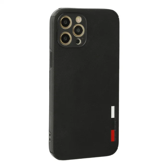 BUĞZ İphone 12 Pro Kılıf Loop Deri Silikon - Siyah