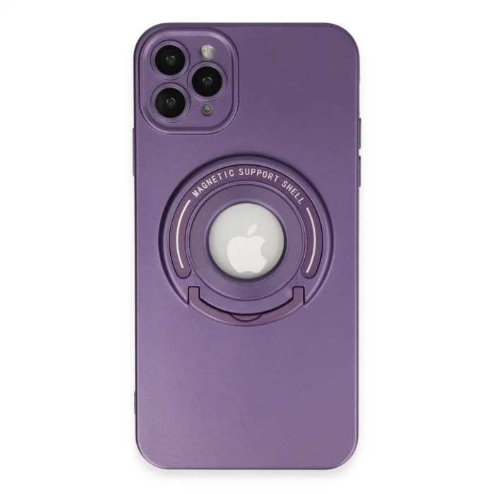 BUĞZ İphone 12 Pro Kılıf Lukka Magneticsafe Kapak - Derin Mor