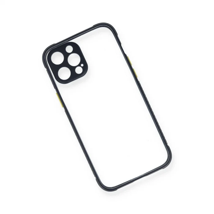 BUĞZ İphone 12 Pro Kılıf Miami Şeffaf Silikon - Lacivert