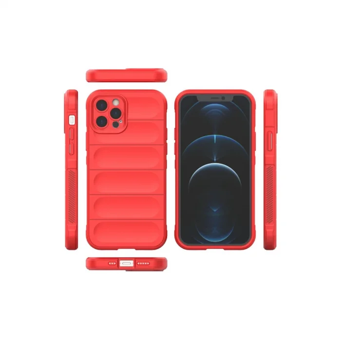 BUĞZ İphone 12 Pro Kılıf Optimum Silikon - Kırmızı