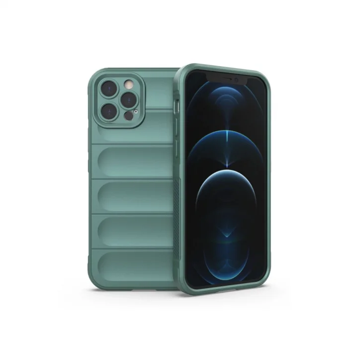 BUĞZ İphone 12 Pro Kılıf Optimum Silikon - Koyu Yeşil