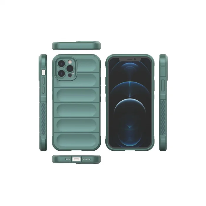 BUĞZ İphone 12 Pro Kılıf Optimum Silikon - Koyu Yeşil