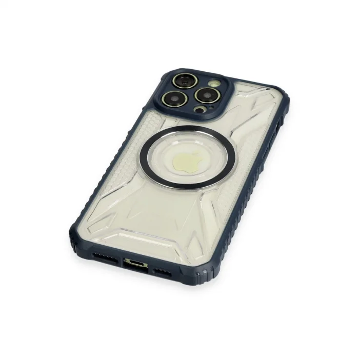 BUĞZ İphone 12 Pro Kılıf Prag Magneticsafe Kapak - Lacivert