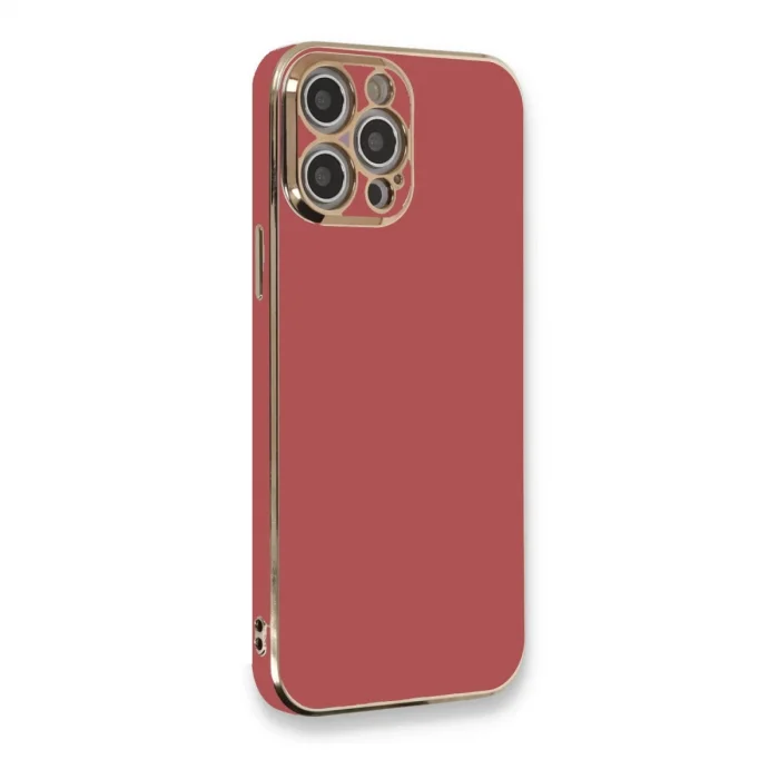 BUĞZ İphone 12 Pro Kılıf Volet Silikon - Kırmızı