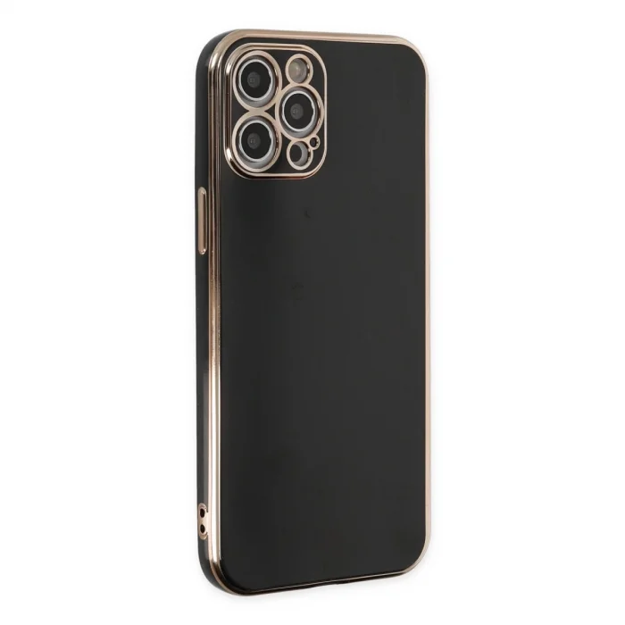 BUĞZ İphone 12 Pro Kılıf Volet Silikon - Siyah