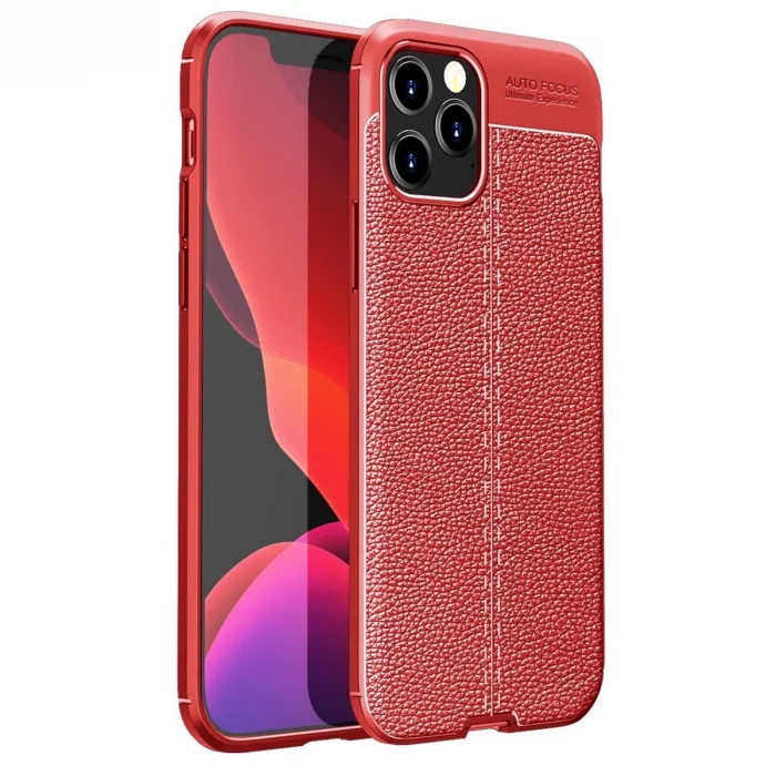 BUĞZ İphone 12 Pro Max Kılıf Auto Focus Kapak - Kırmızı