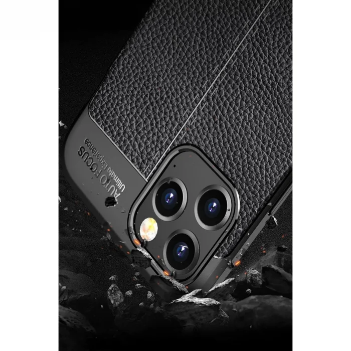 BUĞZ İphone 12 Pro Max Kılıf Auto Focus Kapak - Siyah