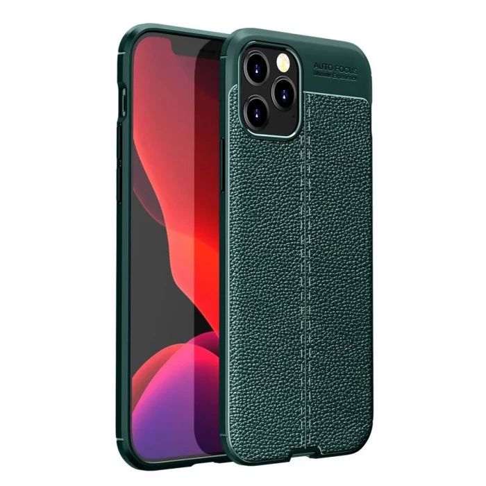 BUĞZ İphone 12 Pro Max Kılıf Auto Focus Kapak - Yeşil