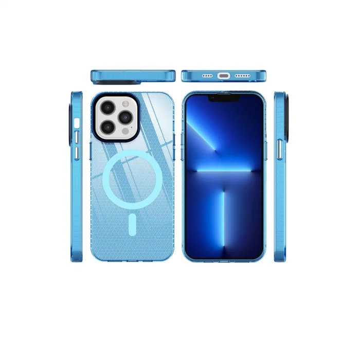 BUĞZ İphone 12 Pro Max Kılıf Beta Magneticsafe Silikon - Mavi
