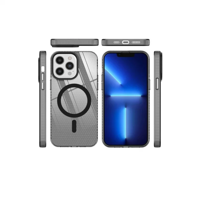 BUĞZ İphone 12 Pro Max Kılıf Beta Magneticsafe Silikon - Siyah