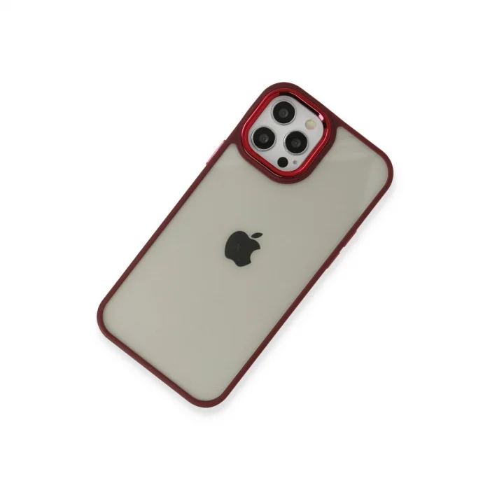 BUĞZ İphone 12 Pro Max Kılıf Dora Kapak - Kırmızı