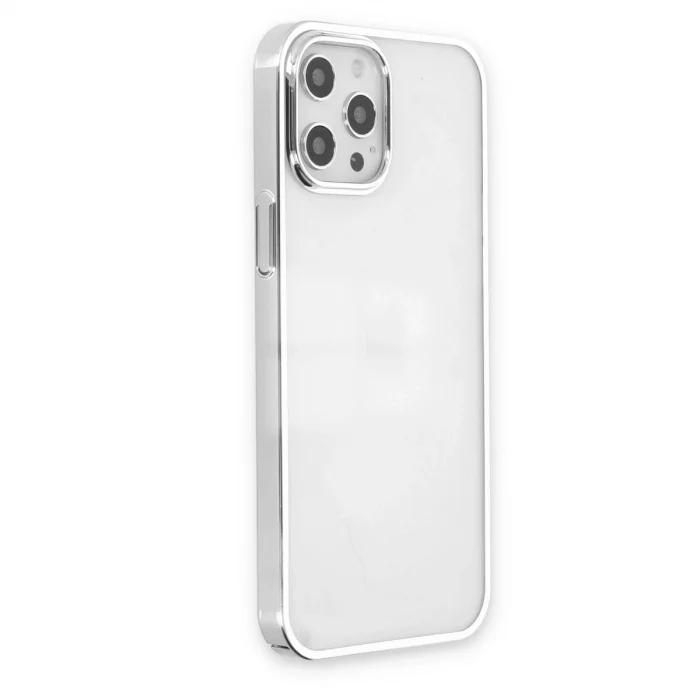 BUĞZ İphone 12 Pro Max Kılıf Element Silikon - Gümüş