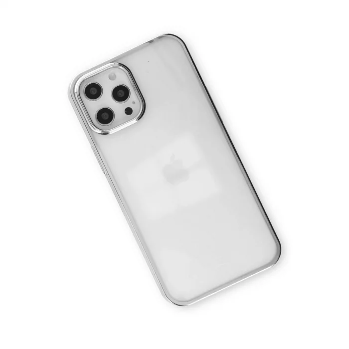 BUĞZ İphone 12 Pro Max Kılıf Element Silikon - Gümüş
