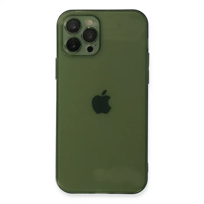 BUĞZ İphone 12 Pro Max Kılıf Fly Lens Silikon - Yeşil