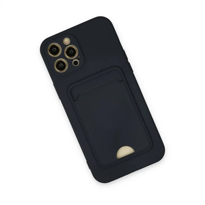 BUĞZ İphone 12 Pro Max Kılıf Kelvin Kartvizitli Silikon - Lacivert