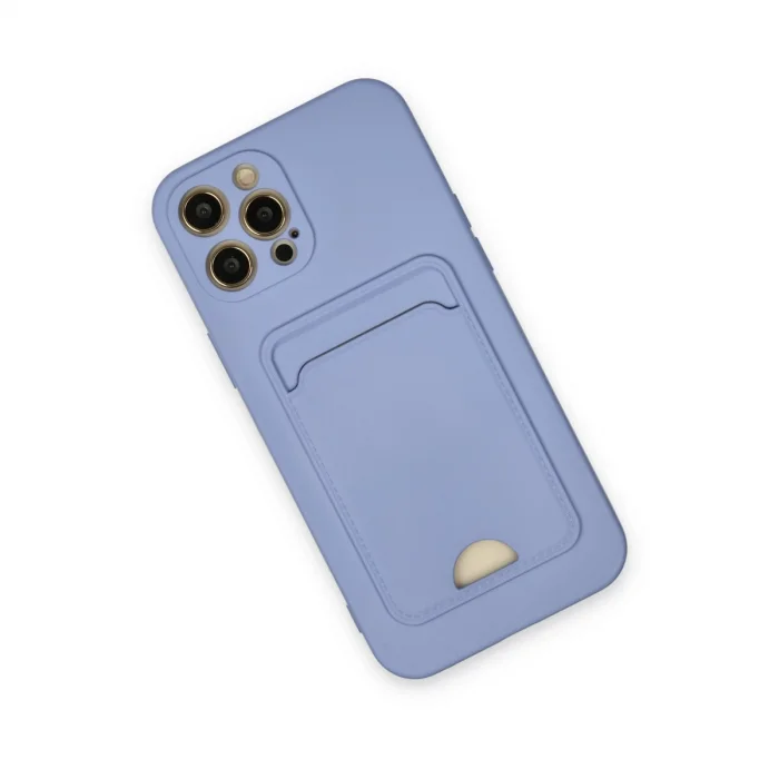 BUĞZ İphone 12 Pro Max Kılıf Kelvin Kartvizitli Silikon - Lila