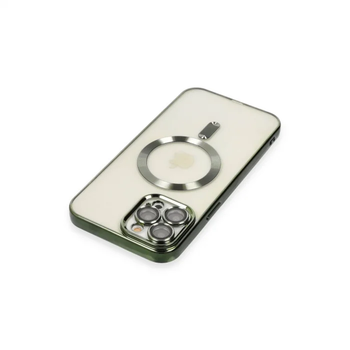 BUĞZ İphone 12 Pro Max Kılıf Kross Magneticsafe Kapak - Koyu Yeşil