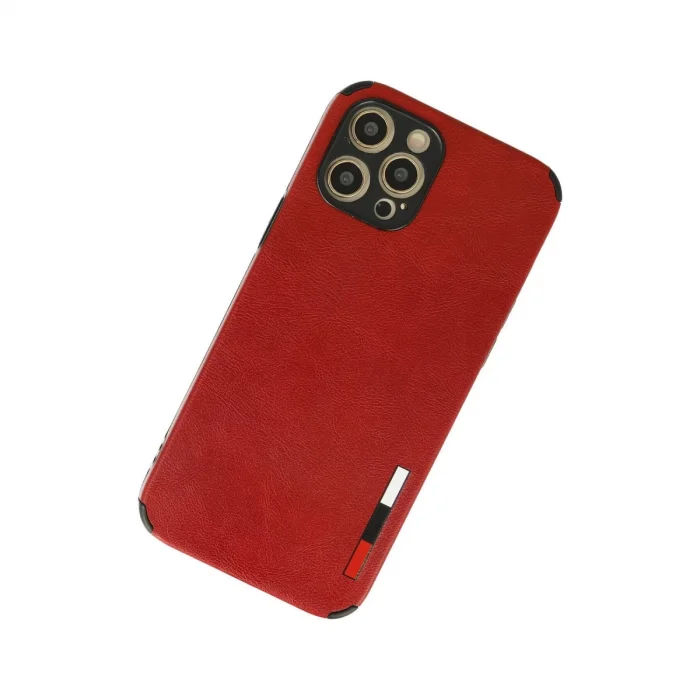 BUĞZ İphone 12 Pro Max Kılıf Loop Deri Silikon - Kırmızı