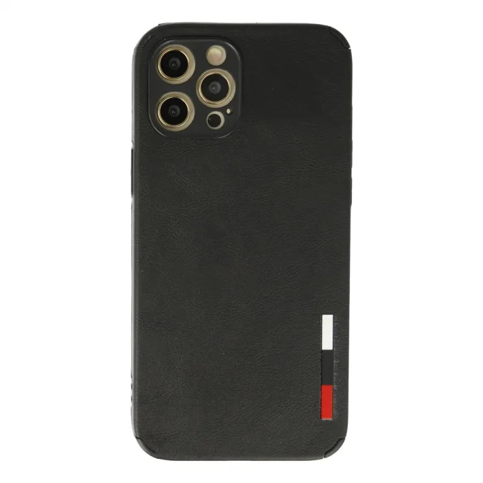 BUĞZ İphone 12 Pro Max Kılıf Loop Deri Silikon - Siyah