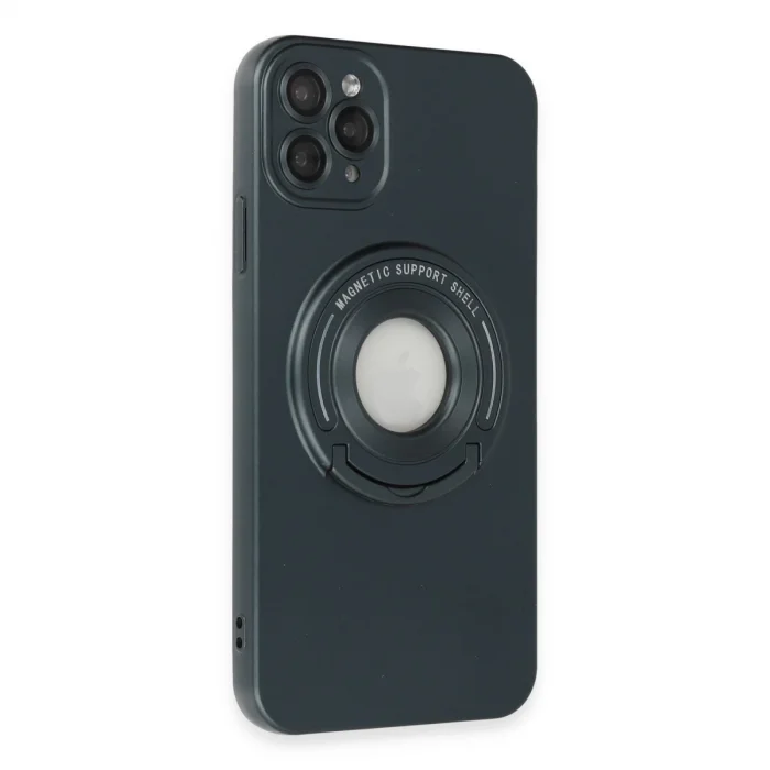 BUĞZ İphone 12 Pro Max Kılıf Lukka Magneticsafe Kapak - Koyu Yeşil