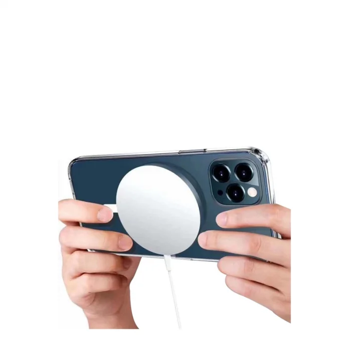 BUĞZ İphone 12 Pro Max Kılıf Magneticsafe Şeffaf Silikon - Şeffaf