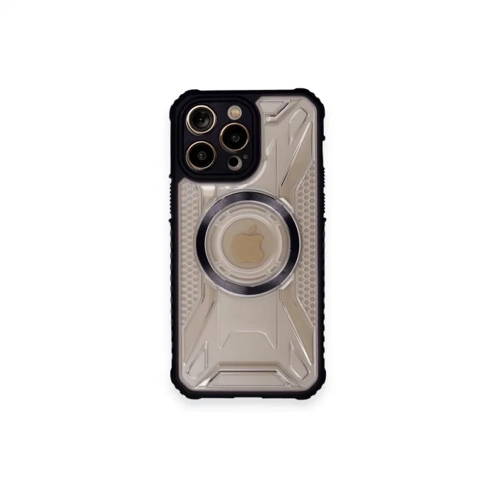 BUĞZ İphone 12 Pro Max Kılıf Prag Magneticsafe Kapak - Siyah