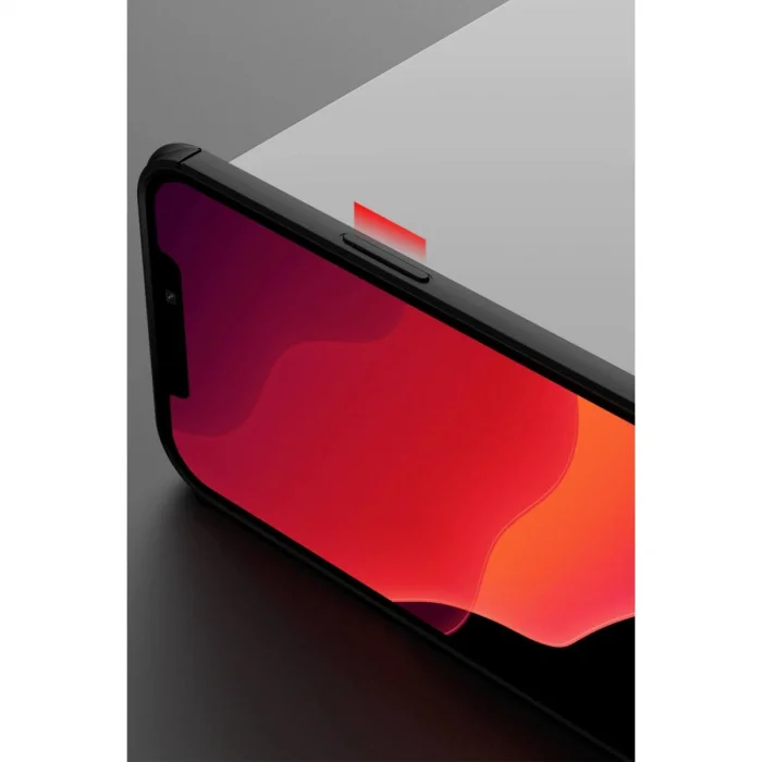 BUĞZ İphone 12 Pro Max Kılıf Range Yüzüklü Silikon - Siyah-gold