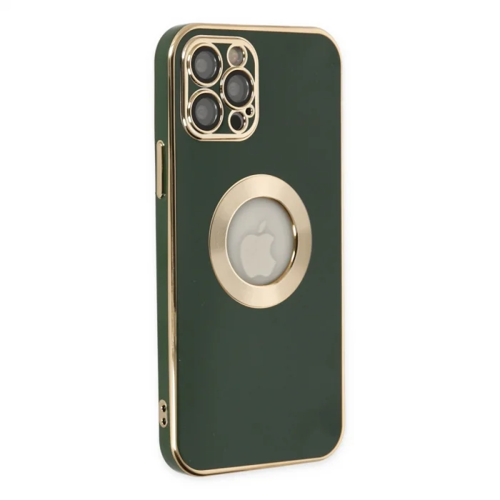 BUĞZ İphone 12 Pro Max Kılıf Store Silikon - Yeşil