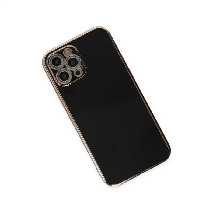 BUĞZ İphone 12 Pro Max Kılıf Volet Silikon - Siyah