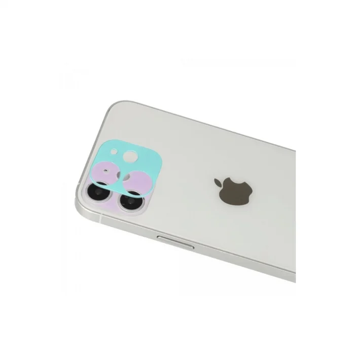 BUĞZ İphone 12 Rainbow Kamera Lens Koruma Cam - Yeşil