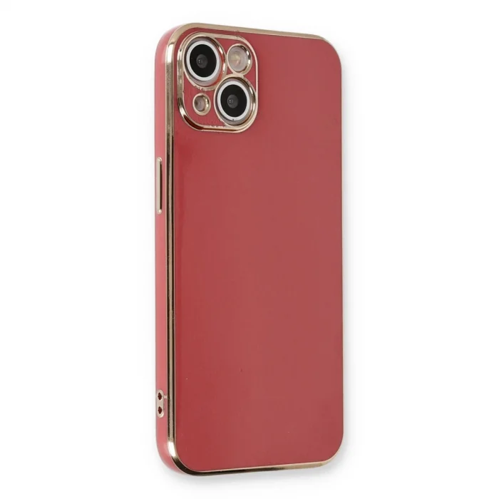 BUĞZ İphone 13 Kılıf Volet Silikon - Kırmızı