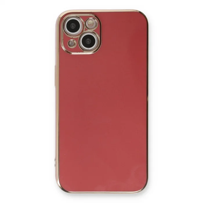 BUĞZ İphone 13 Kılıf Volet Silikon - Kırmızı
