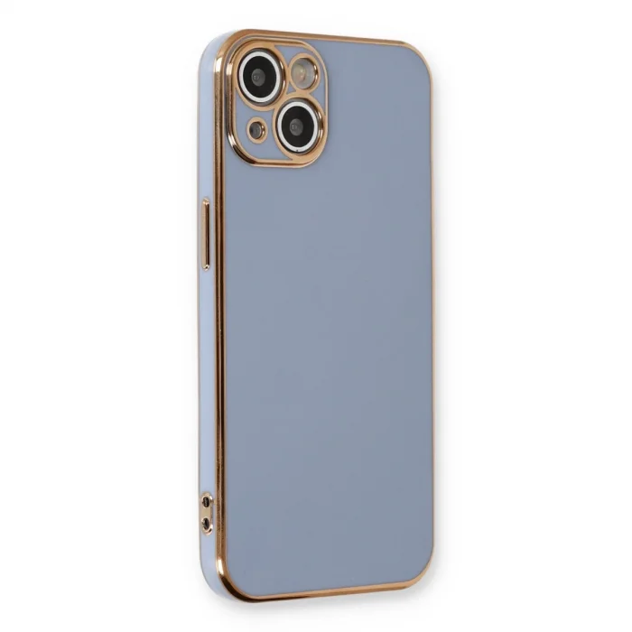 BUĞZ İphone 13 Kılıf Volet Silikon - Mavi