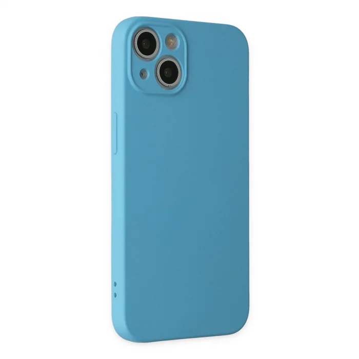 BUĞZ İphone 13 Mini Kılıf Nano İçi Kadife Silikon - Mavi