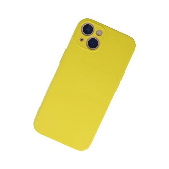 BUĞZ İphone 13 Mini Kılıf Nano İçi Kadife Silikon - Sarı