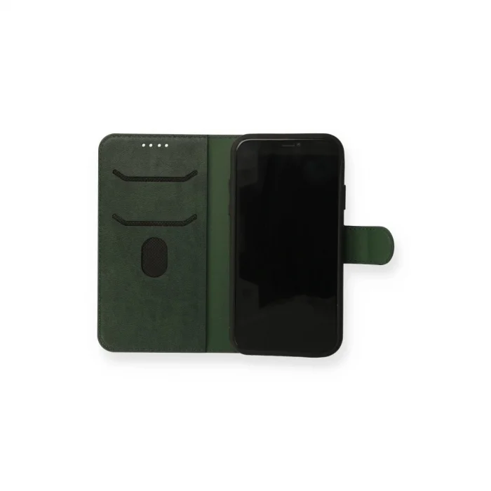 BUĞZ İphone 13 Mini Kılıf Trend S Plus Kapaklı Kılıf - Yeşil